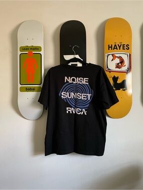 3/$15 RVCA Black Graphic 'Noise Sunset' Tee